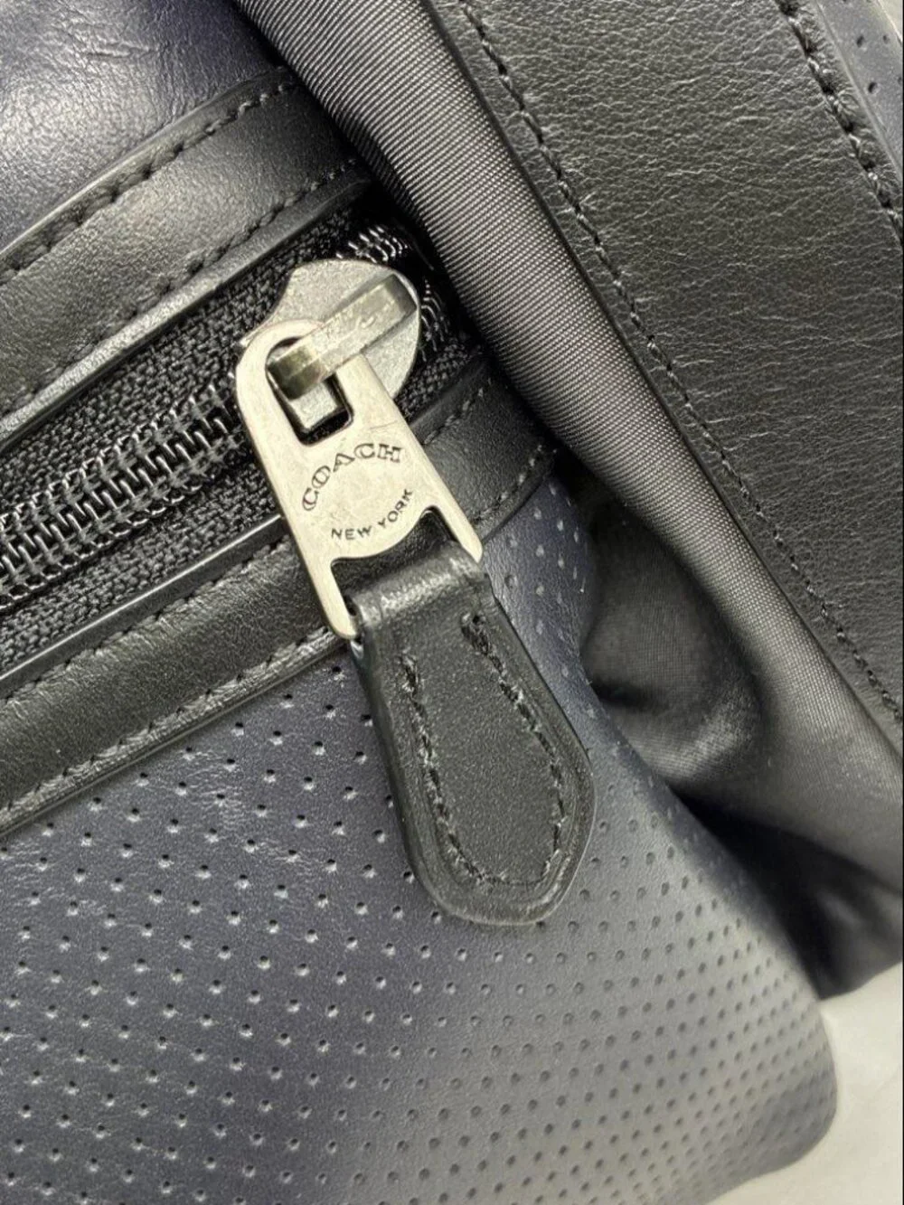 Coach Perforated Leather Explorer Duffel Bag (Style F56875) - Picture 14 of 14